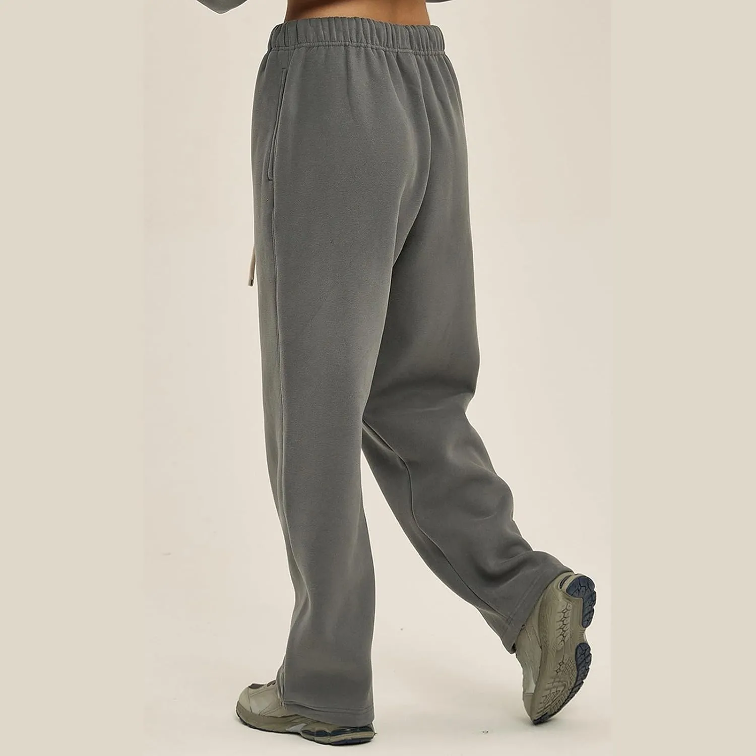 Straight Leg Sweatpants Men Plain Athletic Pants Open Bottom Casual Relaxed Fit Fall Trousers Baggy Gym Track Pants