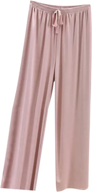 Summer Baggy Long Pants for Women Relaxed Fit Wide Leg Lounge Trousers Casual Elastic Waist Sweatpants for Teen Girls