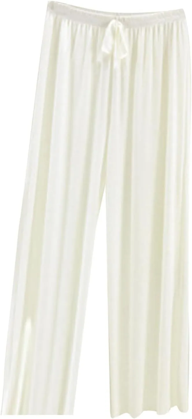 Summer Baggy Long Pants for Women Relaxed Fit Wide Leg Lounge Trousers Casual Elastic Waist Sweatpants for Teen Girls