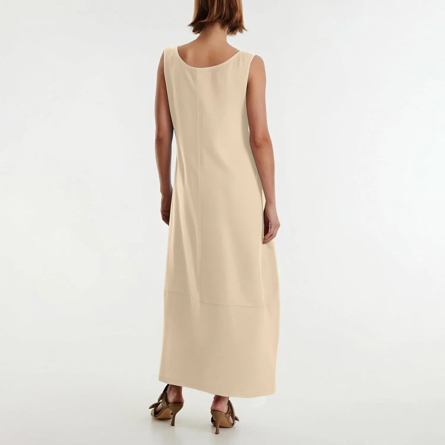 Sundresses for Women 2025 Casual Summer Beach Maxi Dress Scoop Neck Sleeveless Flowy Tank Dress Vacation Outfits