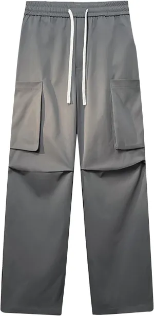Sweatpants for Men Athletic Tapered Classic Slacks Men Expandable Waist Solid Color Split Airoft Relaxed Fit Pants