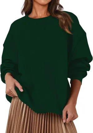 Sweatshirt for Women Fleece Tunic Pullover Plus Size Crewneck Sweatshirts Oversized Hoodies Warm Sweaters