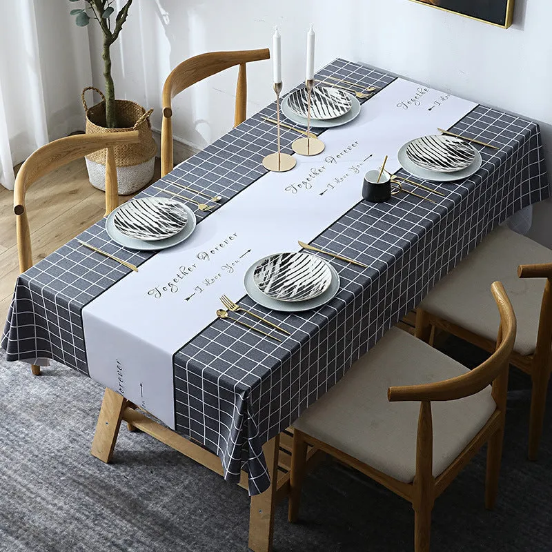 Table Cloth Waterproof and Oil-Proof PVC Fabric Ethnic Style