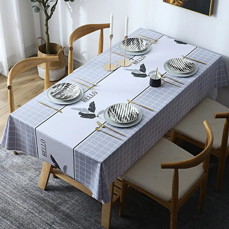 Table Cloth Waterproof and Oil-Proof PVC Fabric Ethnic Style