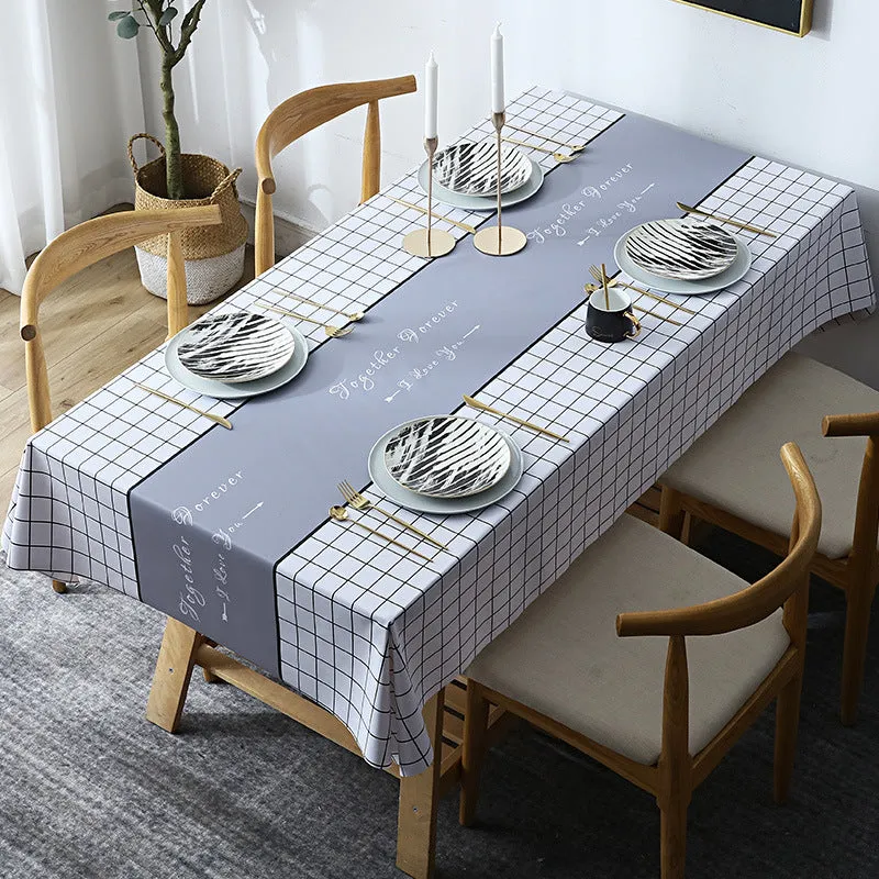 Table Cloth Waterproof and Oil-Proof PVC Fabric Ethnic Style