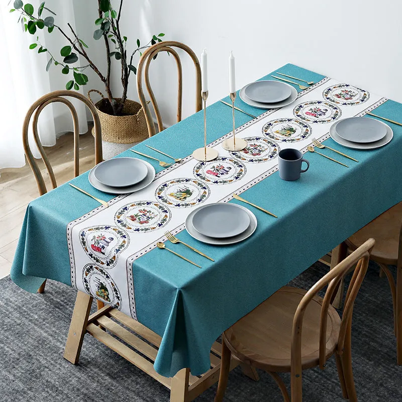 Table Cloth Waterproof and Oil-Proof PVC Fabric Ethnic Style
