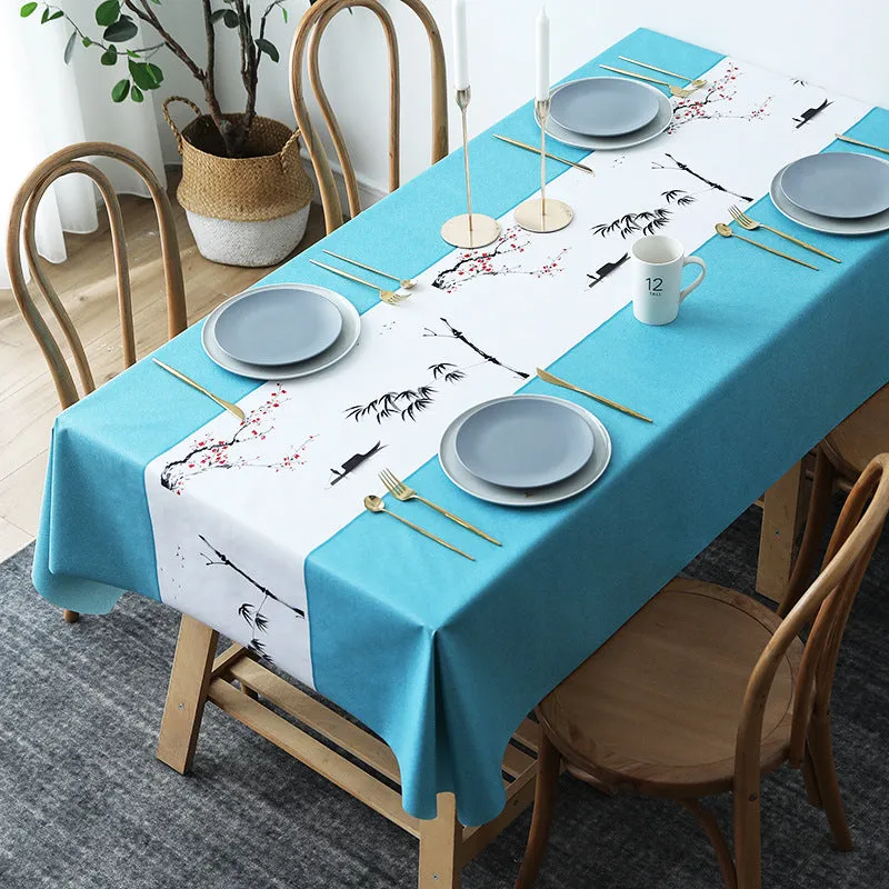 Table Cloth Waterproof and Oil-Proof PVC Fabric Ethnic Style