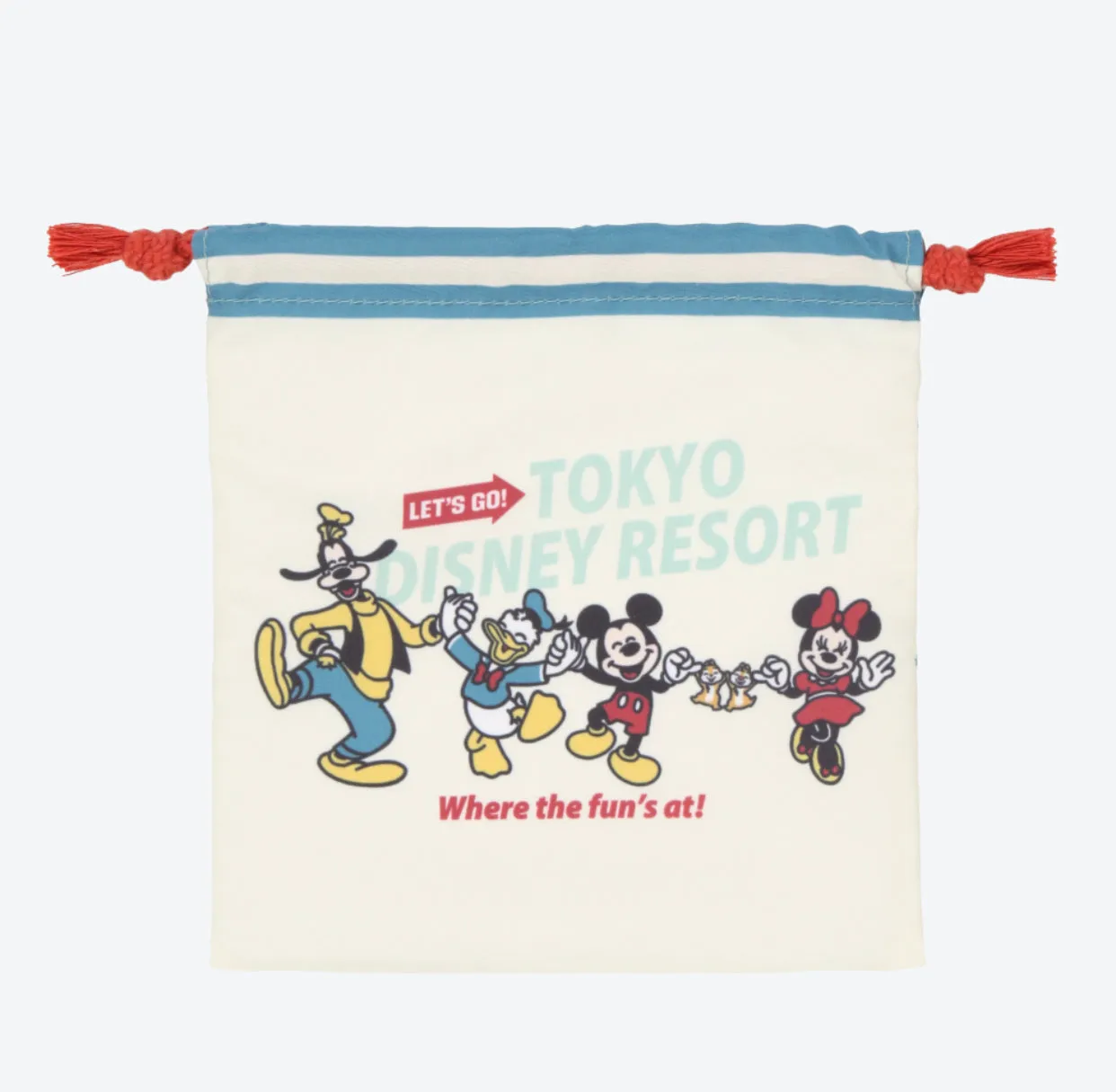 TDR - "Let's go to Tokyo Disney Resort" Collection x Mickey & Friends Drawstring Bags Set (Release Date: April 25)