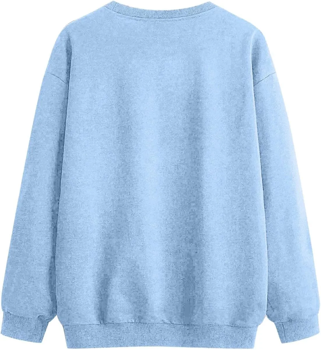 TEXAS Oversized Sweatshirt for Women Long Sleeve Crewneck Letter Graphic Print Casual Pullover Top Y2k Fall Winter Clothes