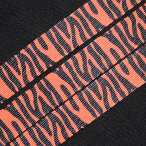 Tiger Print Ribbon - 1 inch Printed Grosgrain