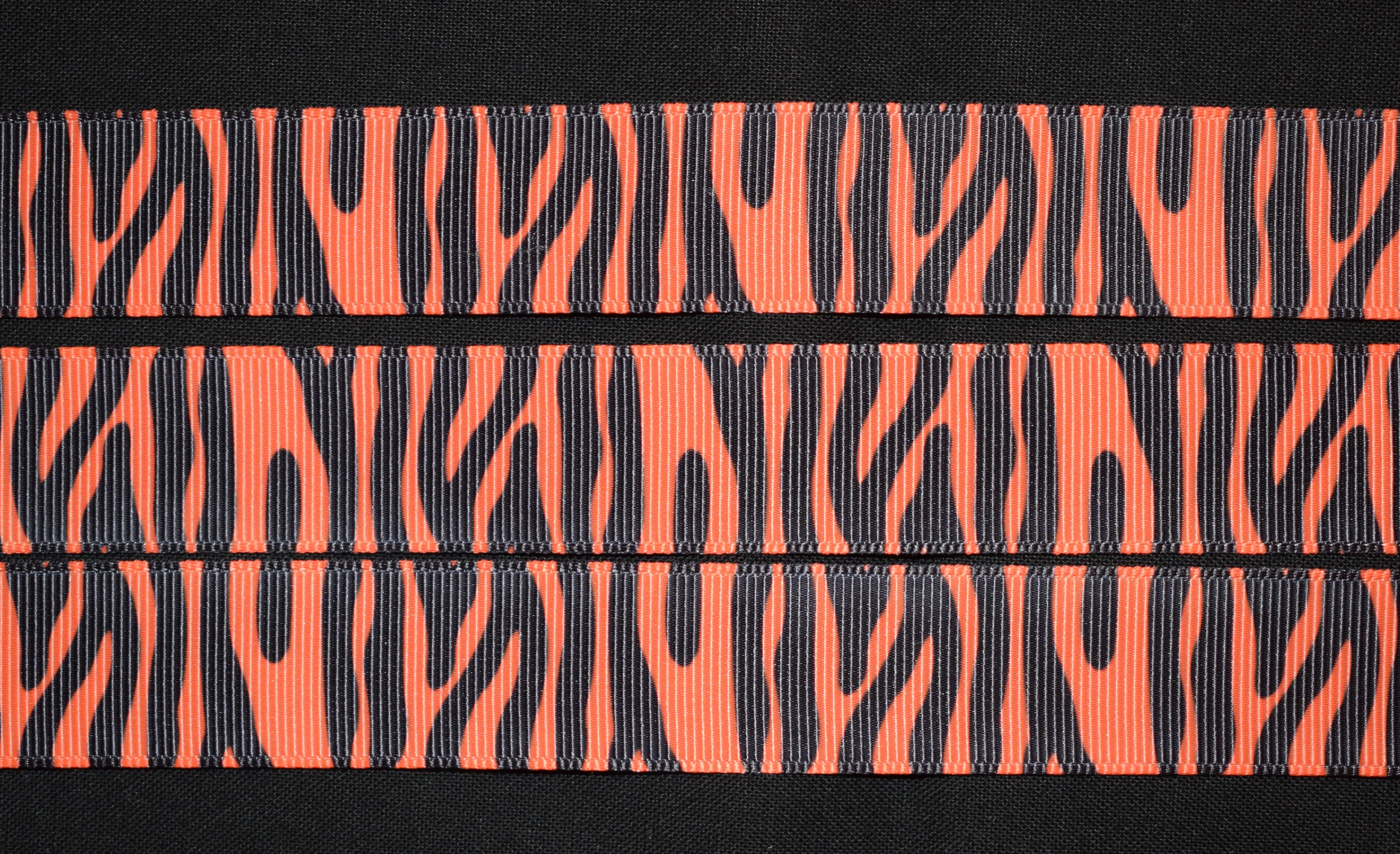 Tiger Print Ribbon - 1 inch Printed Grosgrain