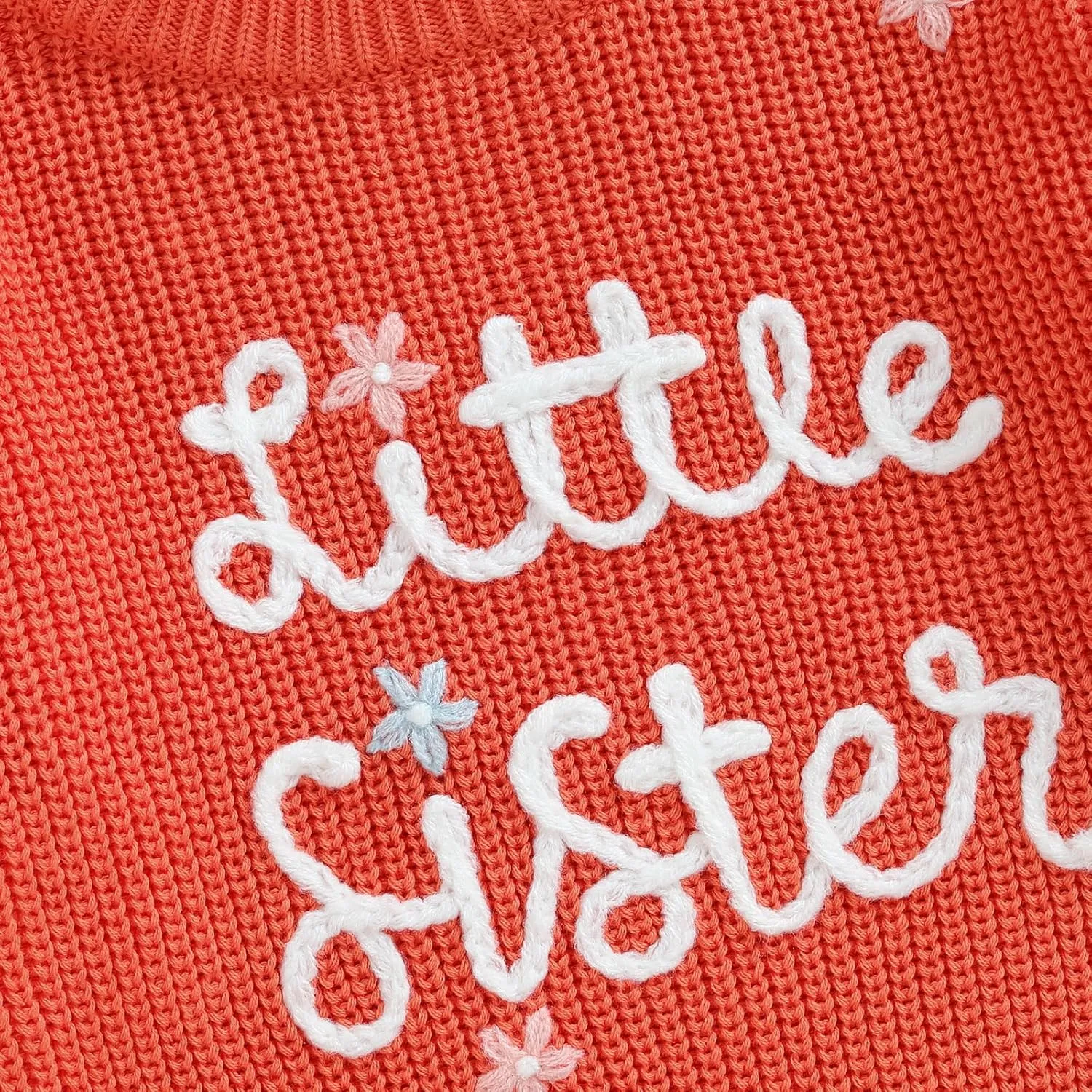 Toddler Infant Baby Girl Knit Sweater Big Sister Little Sister Matching Outfits Long Sleeve Pullover Sweatshirt