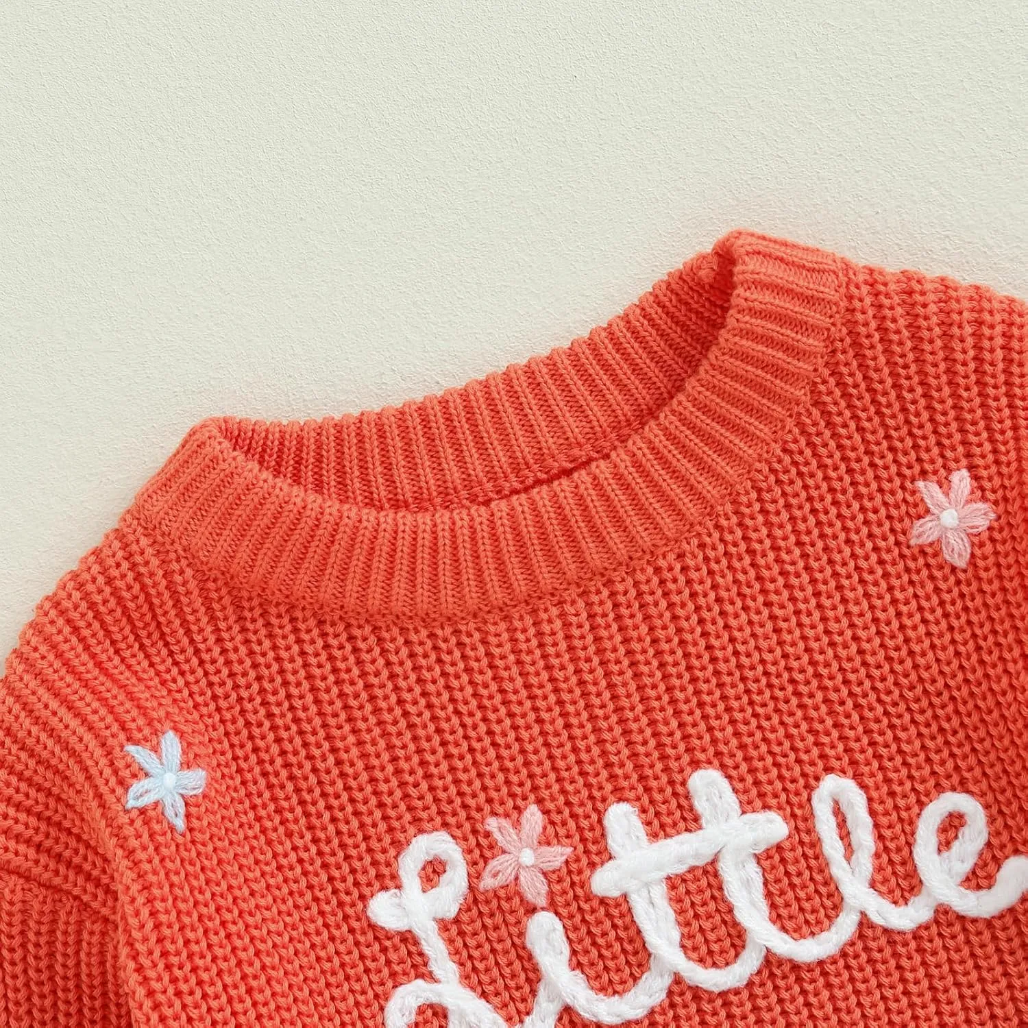 Toddler Infant Baby Girl Knit Sweater Big Sister Little Sister Matching Outfits Long Sleeve Pullover Sweatshirt
