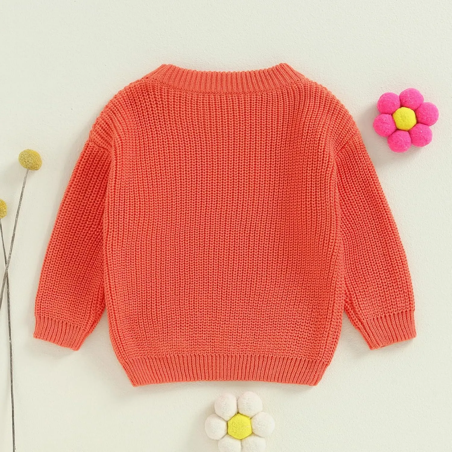 Toddler Infant Baby Girl Knit Sweater Big Sister Little Sister Matching Outfits Long Sleeve Pullover Sweatshirt