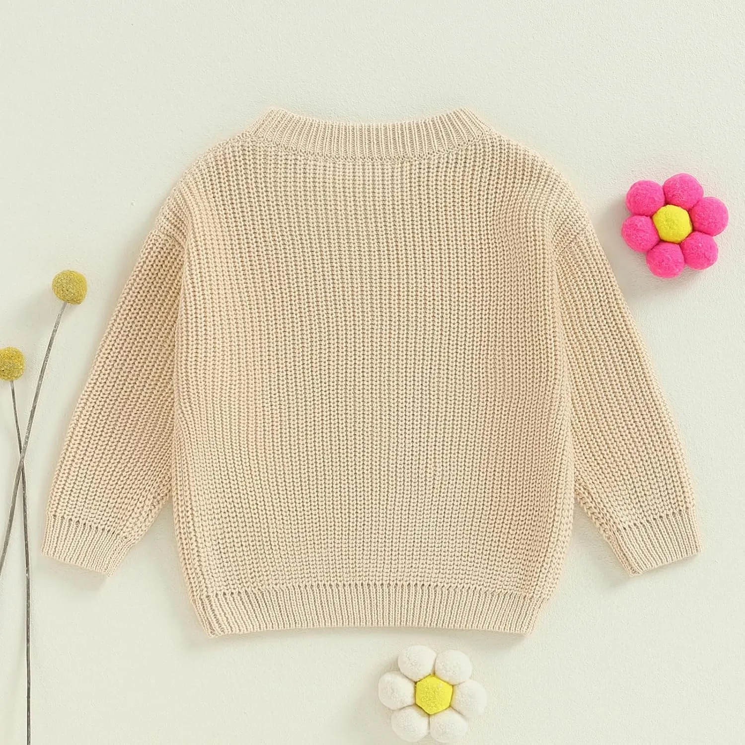 Toddler Infant Baby Girl Knit Sweater Big Sister Little Sister Matching Outfits Long Sleeve Pullover Sweatshirt