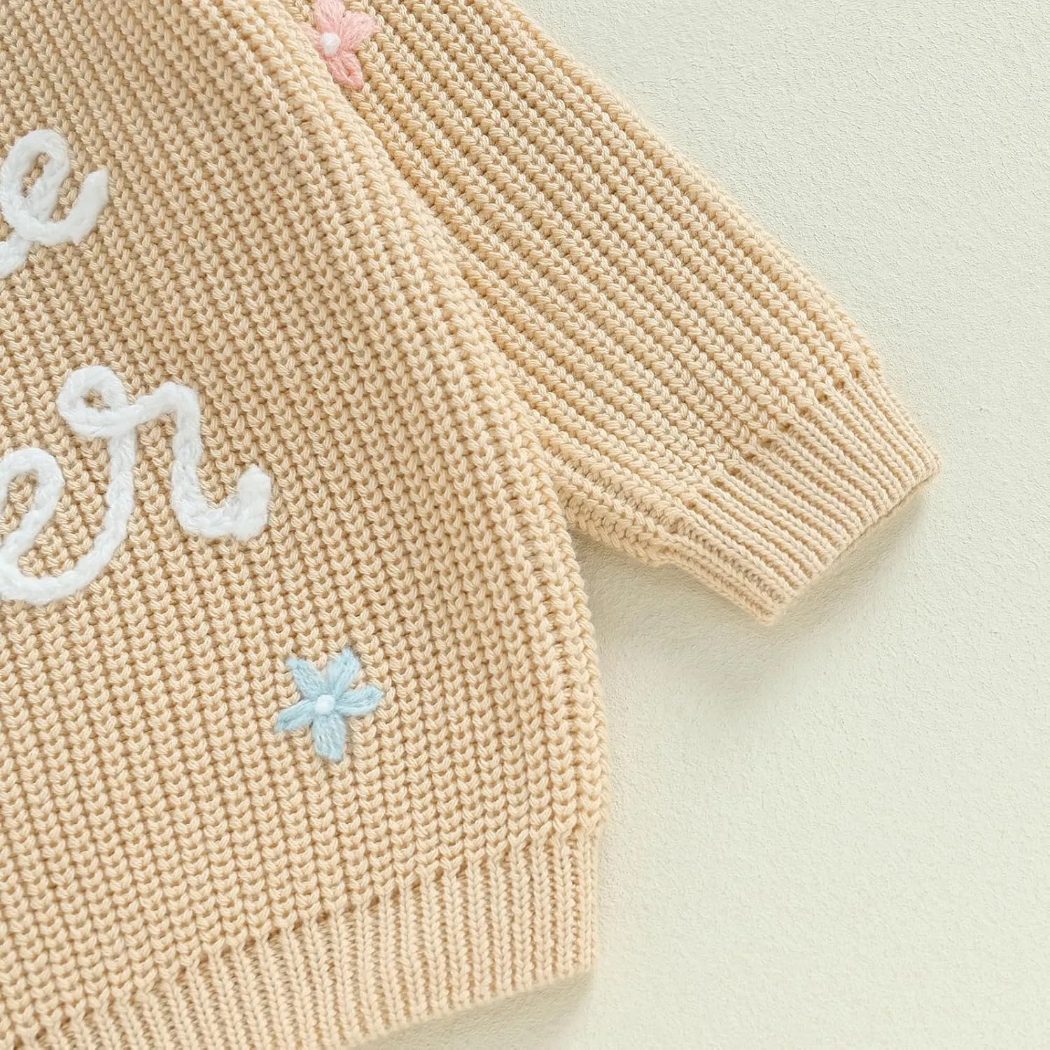 Toddler Infant Baby Girl Knit Sweater Big Sister Little Sister Matching Outfits Long Sleeve Pullover Sweatshirt