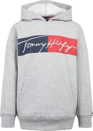 Tommy Hilfiger Boy's Long Sleeve Fleece Pull-over Hoodie
