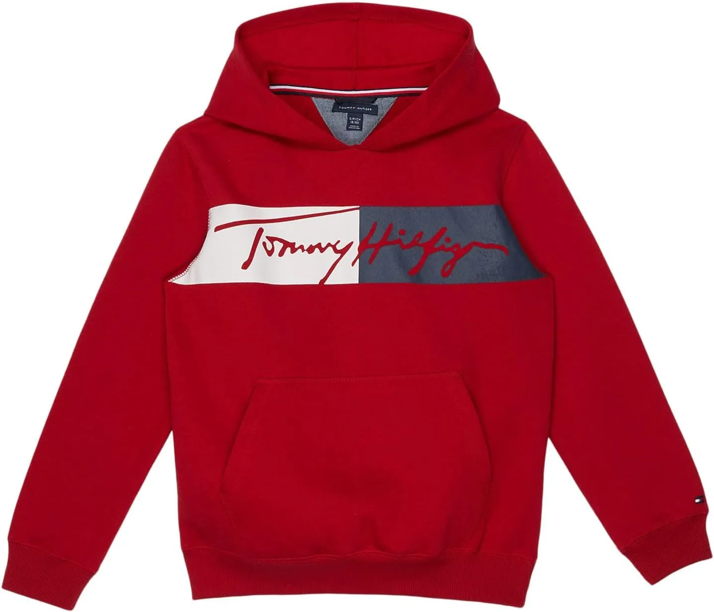 Tommy Hilfiger Boy's Long Sleeve Fleece Pull-over Hoodie