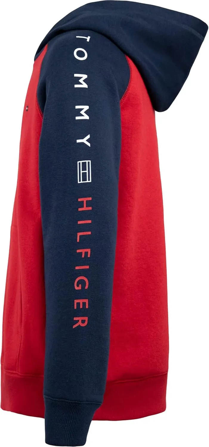 Tommy Hilfiger Boy's Long Sleeve Fleece Pull-over Hoodie