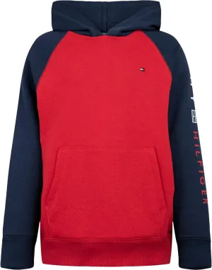 Tommy Hilfiger Boy's Long Sleeve Fleece Pull-over Hoodie