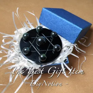 Top Grade Rainbow Sheen Obsidian Mini Seven Star Array | Handmade Root Chakra Healing Home Decor