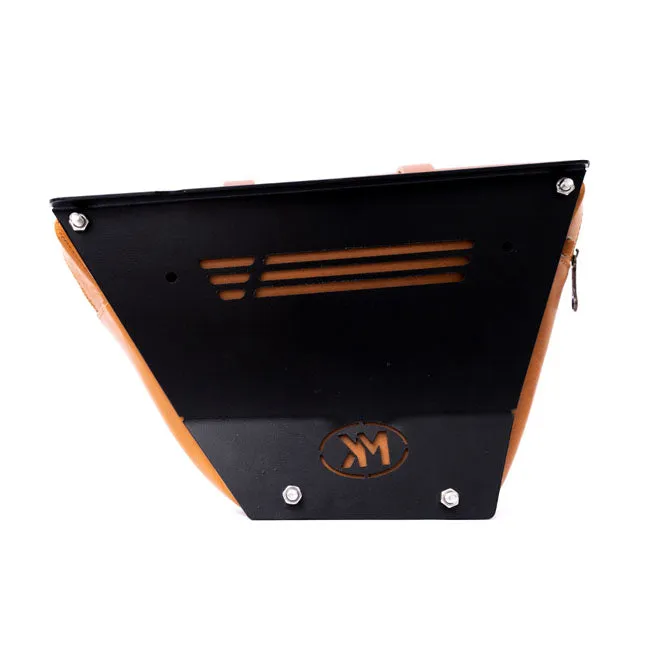 TRIP MACHINE Royal Enfield Interceptor or Continental 650 - TAN Leather Side Panel Bags