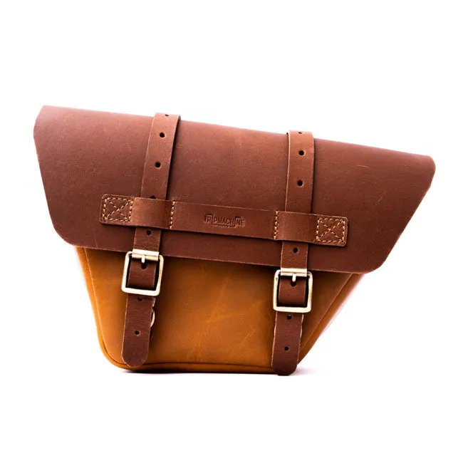 TRIP MACHINE Royal Enfield Interceptor or Continental 650 - TAN Leather Side Panel Bags
