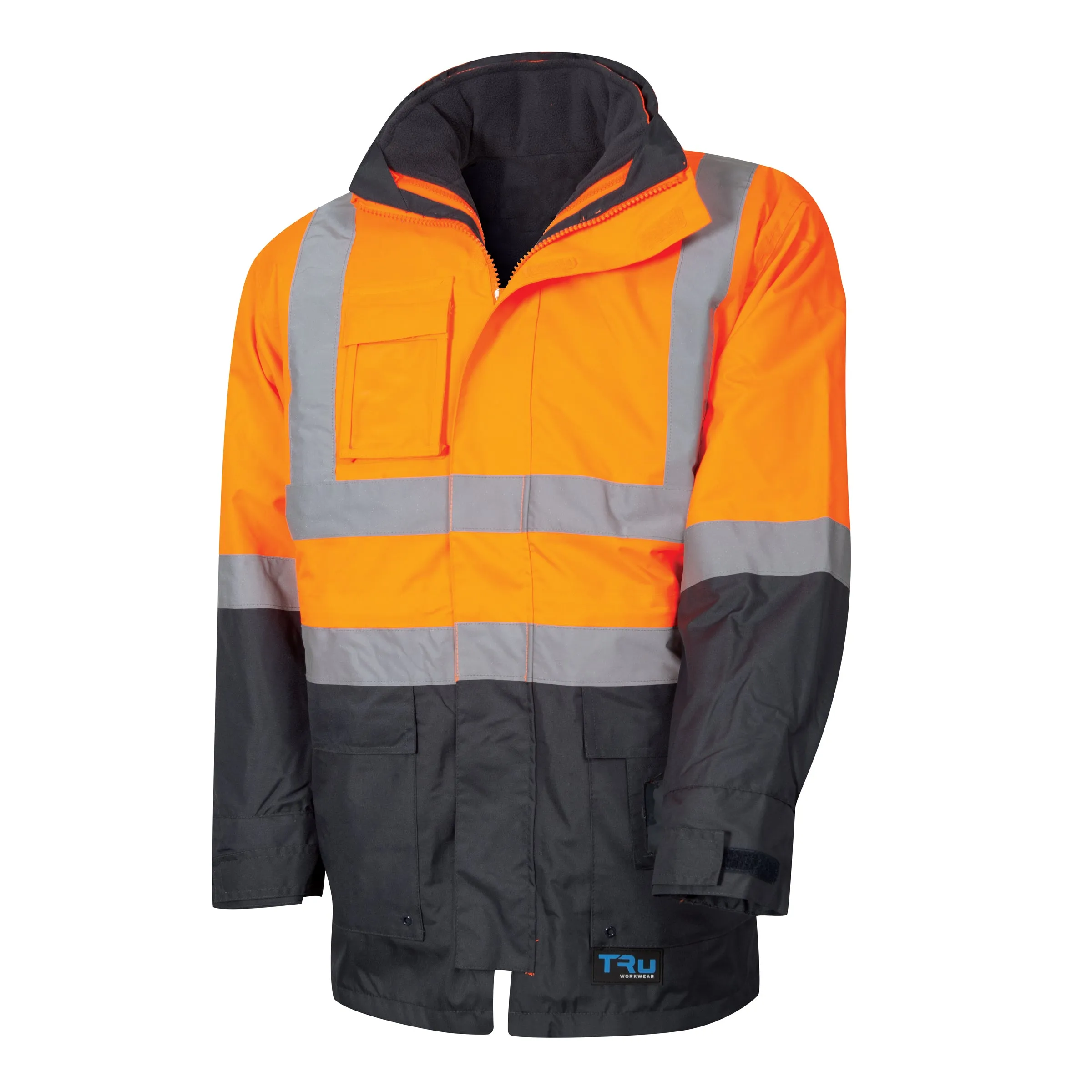 Tru Workwear Hi Vis 2 Tone 6 in 1 Jacket c/w Reflective Tape TJ2920T6