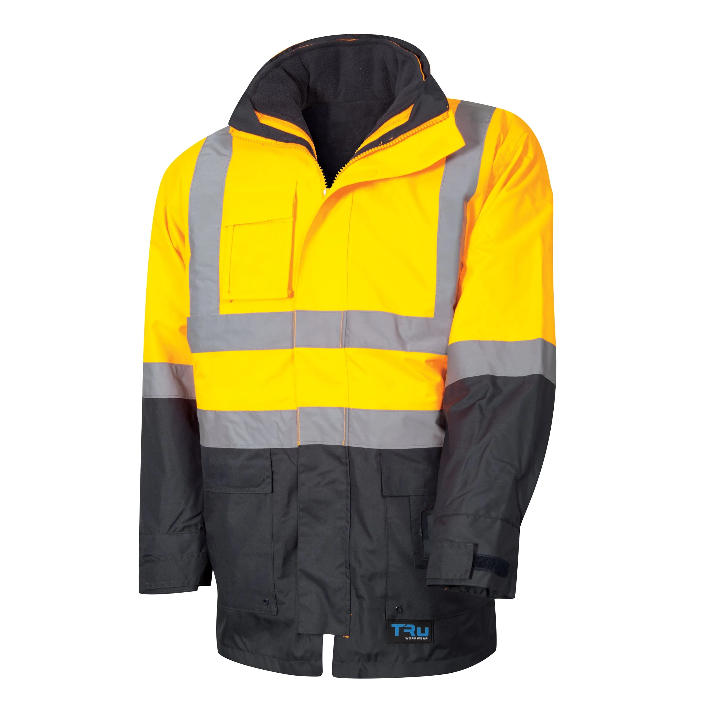 Tru Workwear Hi Vis 2 Tone 6 in 1 Jacket c/w Reflective Tape TJ2920T6
