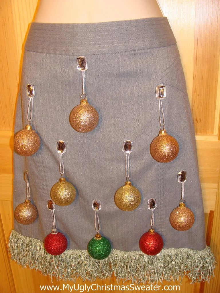 Ugly Christmas Sweater Party Tacky Skirt Size 8 (dress alternative)