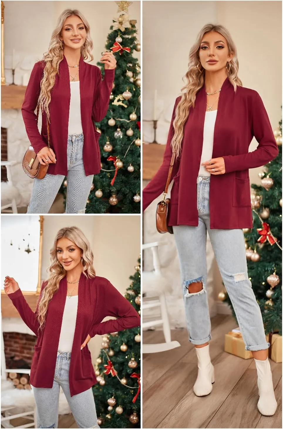ULTRANICE Cardigan Sweaters Womens Fashion 2025 Spring Lightweight Long Sleeve Casual Tops Clothes Outfits with Pockets