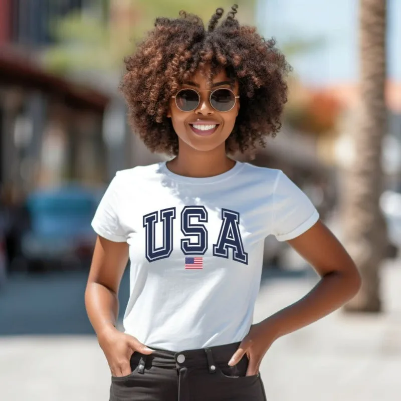 USA Classic Lettering Design PNG Download