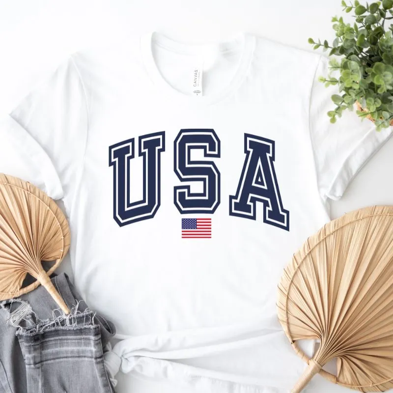 USA Classic Lettering Design PNG Download