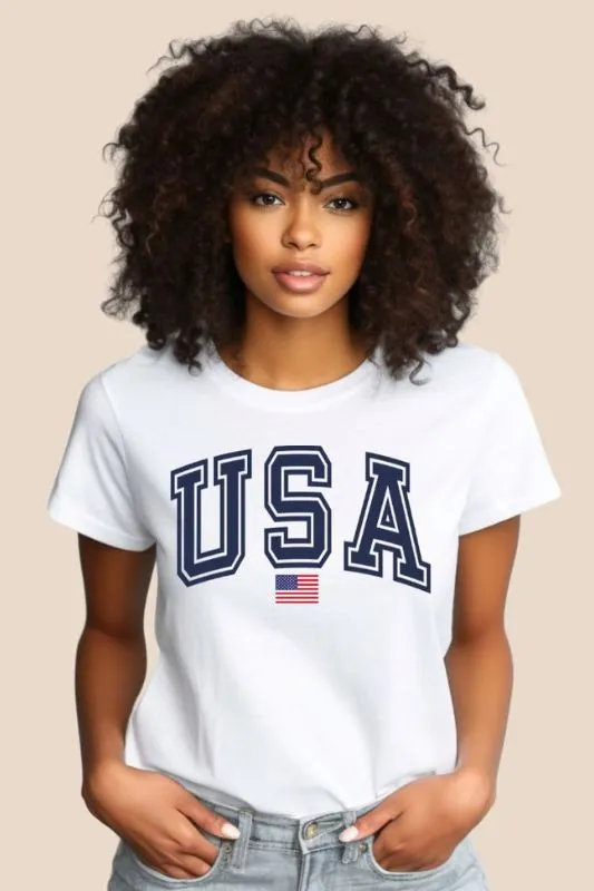 USA Classic Lettering Design PNG Download