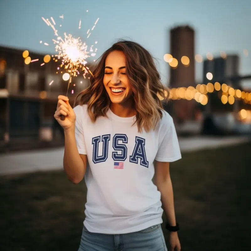 USA Classic Lettering Design PNG Download