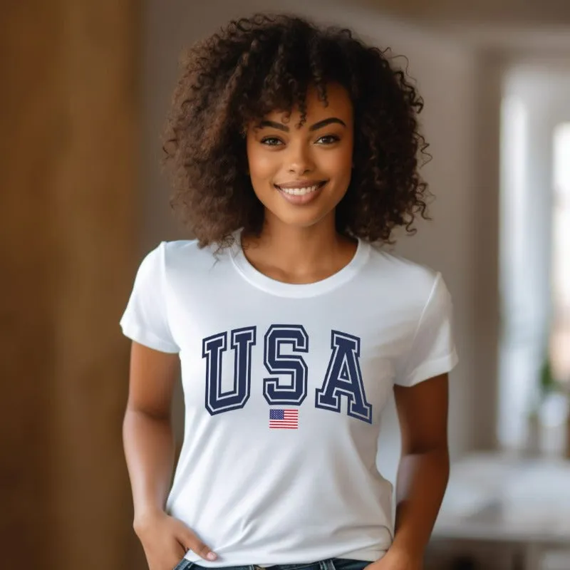 USA Classic Lettering Design PNG Download