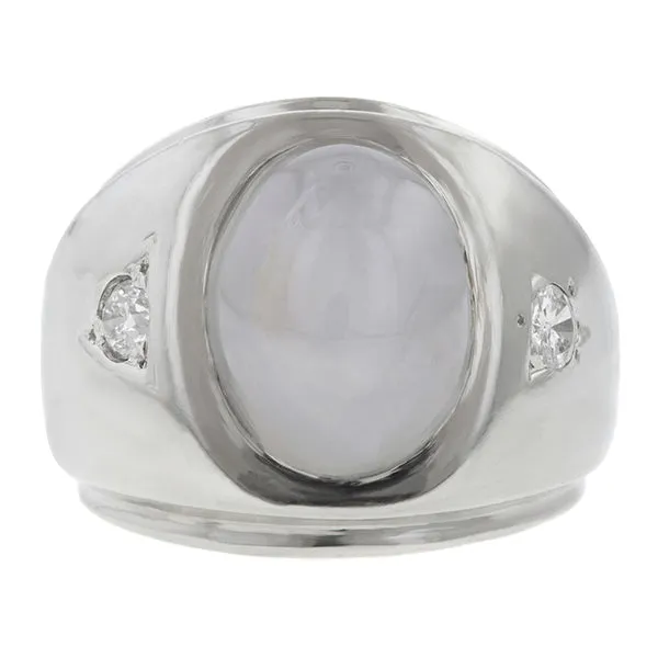 Vintage Star Sapphire & Diamond Ring