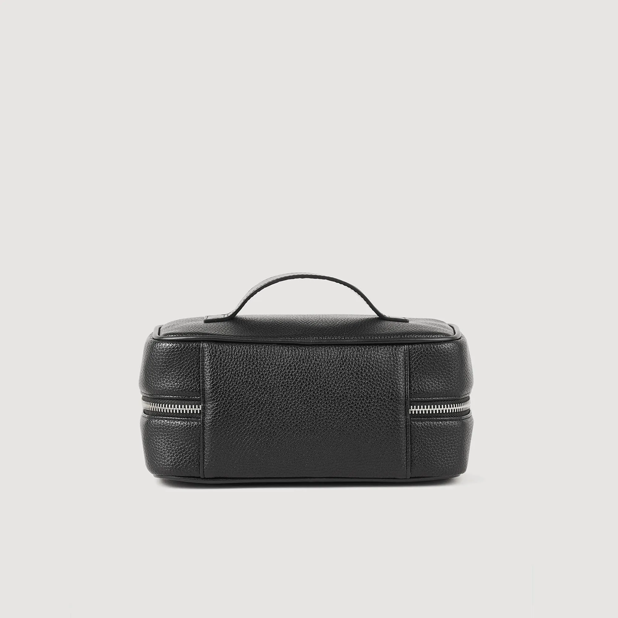 Wash New Toilet Bag In Grained Fabric Black