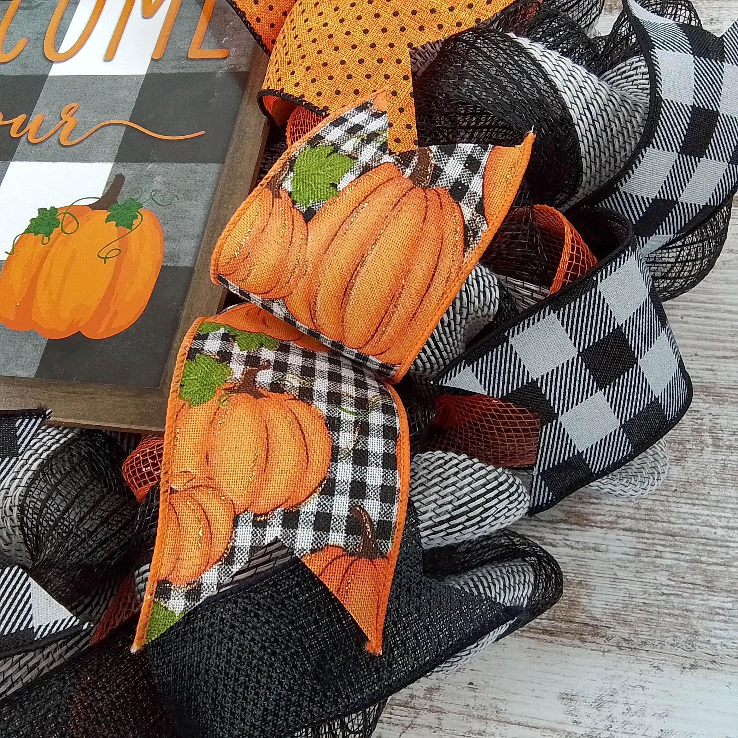 Welcome to the Patch Pumpkin Door Wreaths - Fall Thanksgiving