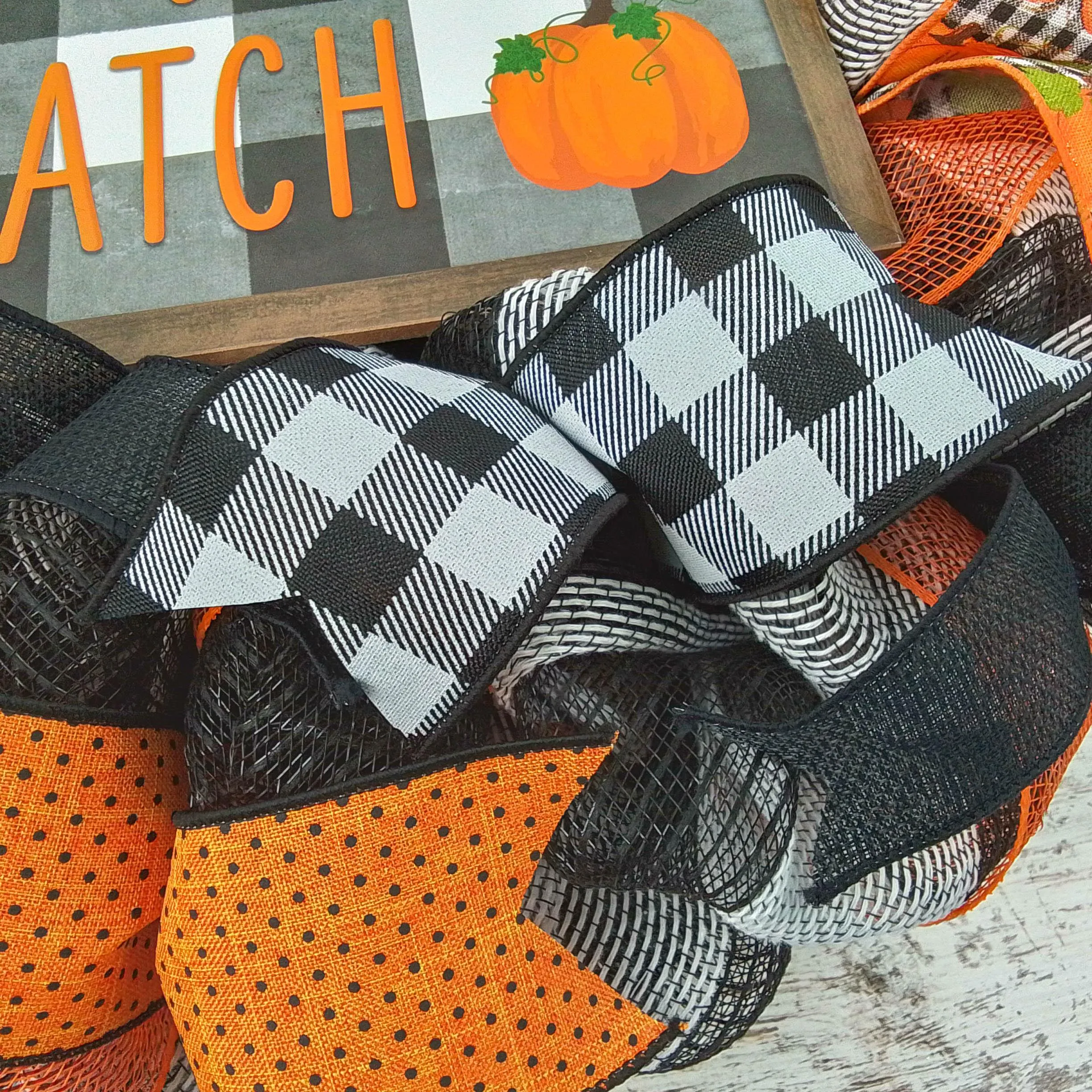 Welcome to the Patch Pumpkin Door Wreaths - Fall Thanksgiving