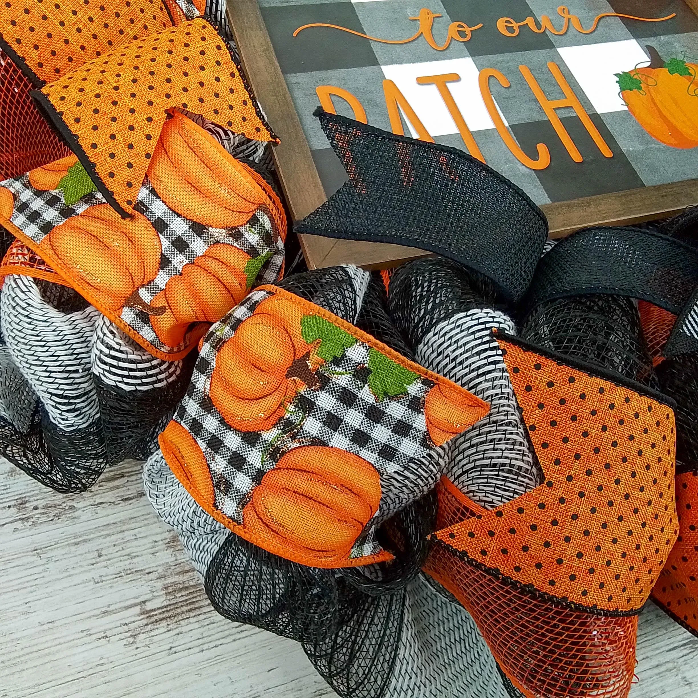 Welcome to the Patch Pumpkin Door Wreaths - Fall Thanksgiving