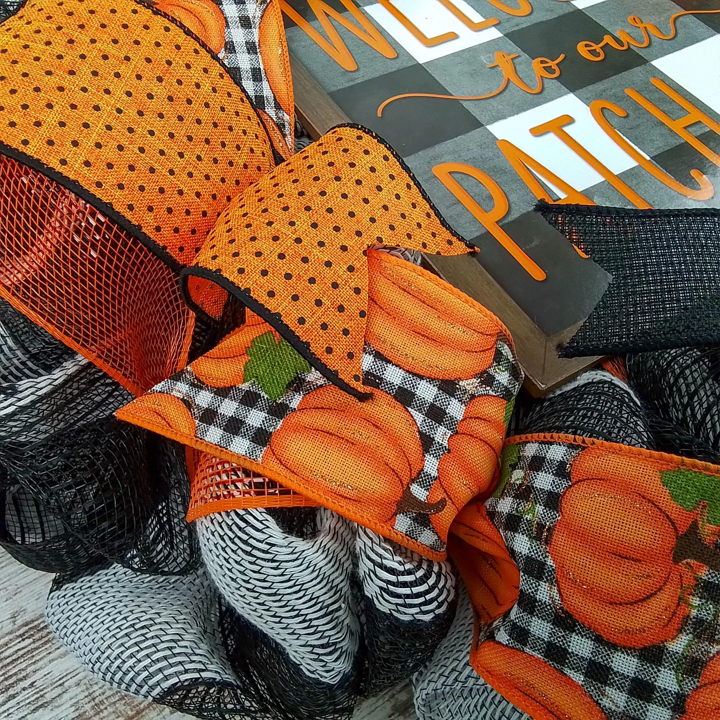 Welcome to the Patch Pumpkin Door Wreaths - Fall Thanksgiving