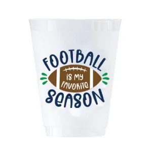 WH Hostess Social Stationery - 16 oz Shatterproof Cups | Set of 8 | Football