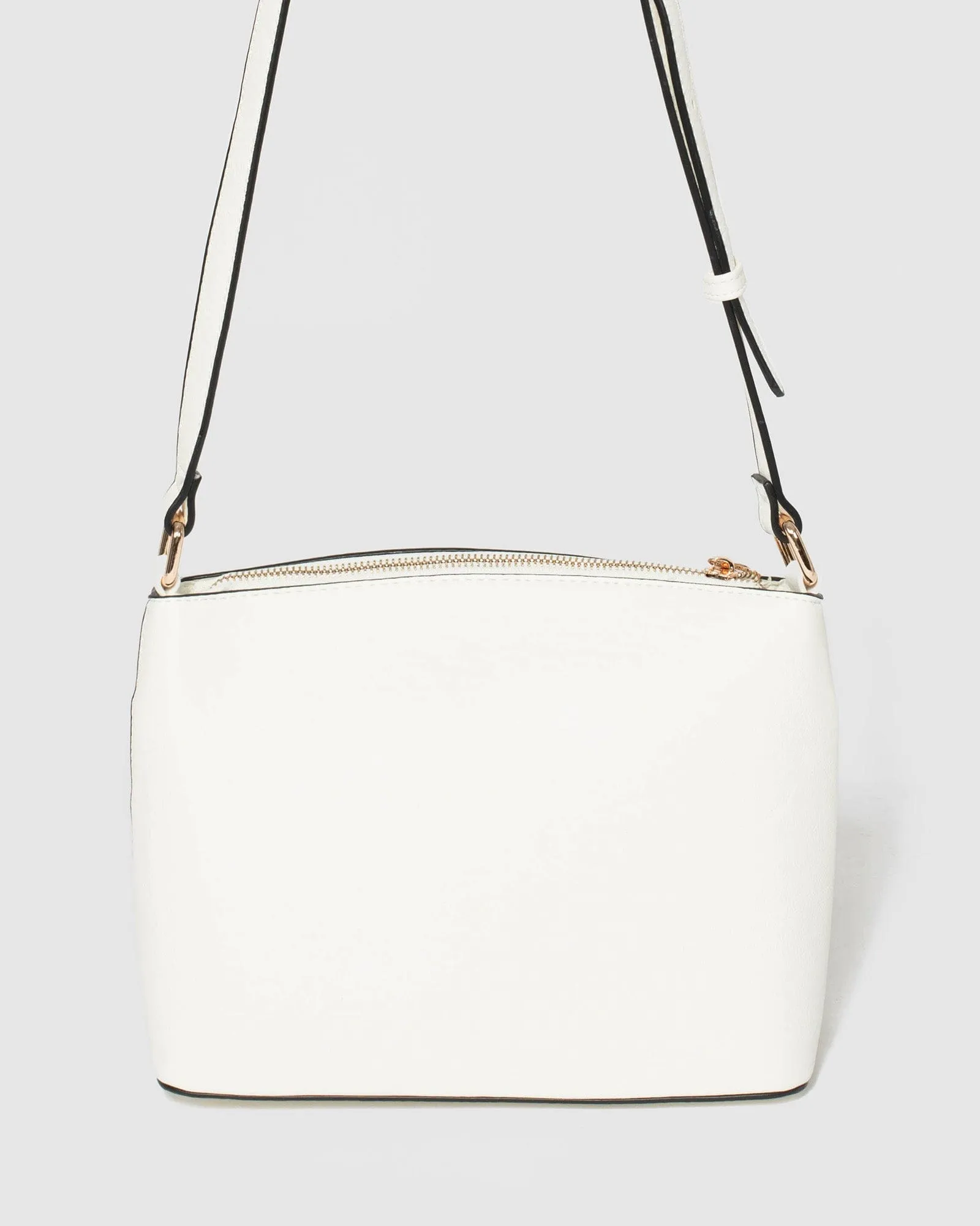 White Shalise Geo Crossbody Bag