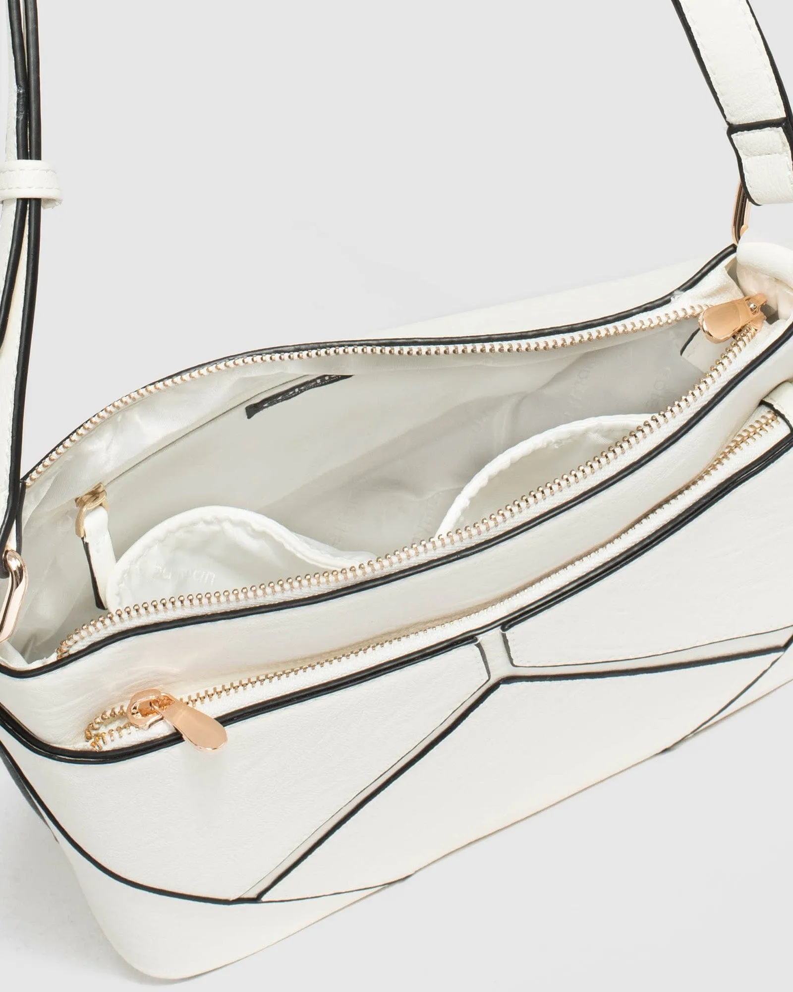 White Shalise Geo Crossbody Bag