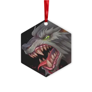 Wolf Metal Hanging Ornament