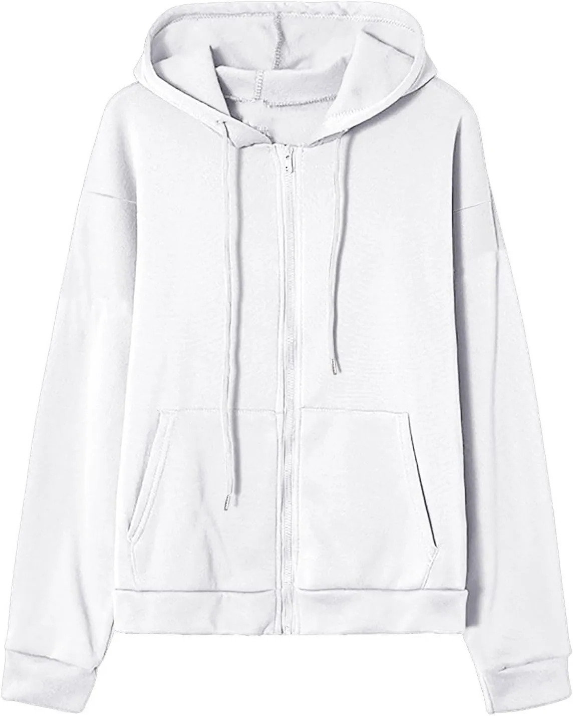 Women 2024 Zip Up Oversized Sweatshirt Long Sleeve Jackets Comfort Casual Sweaters Y2K Trendy Fall Fashion Clothes