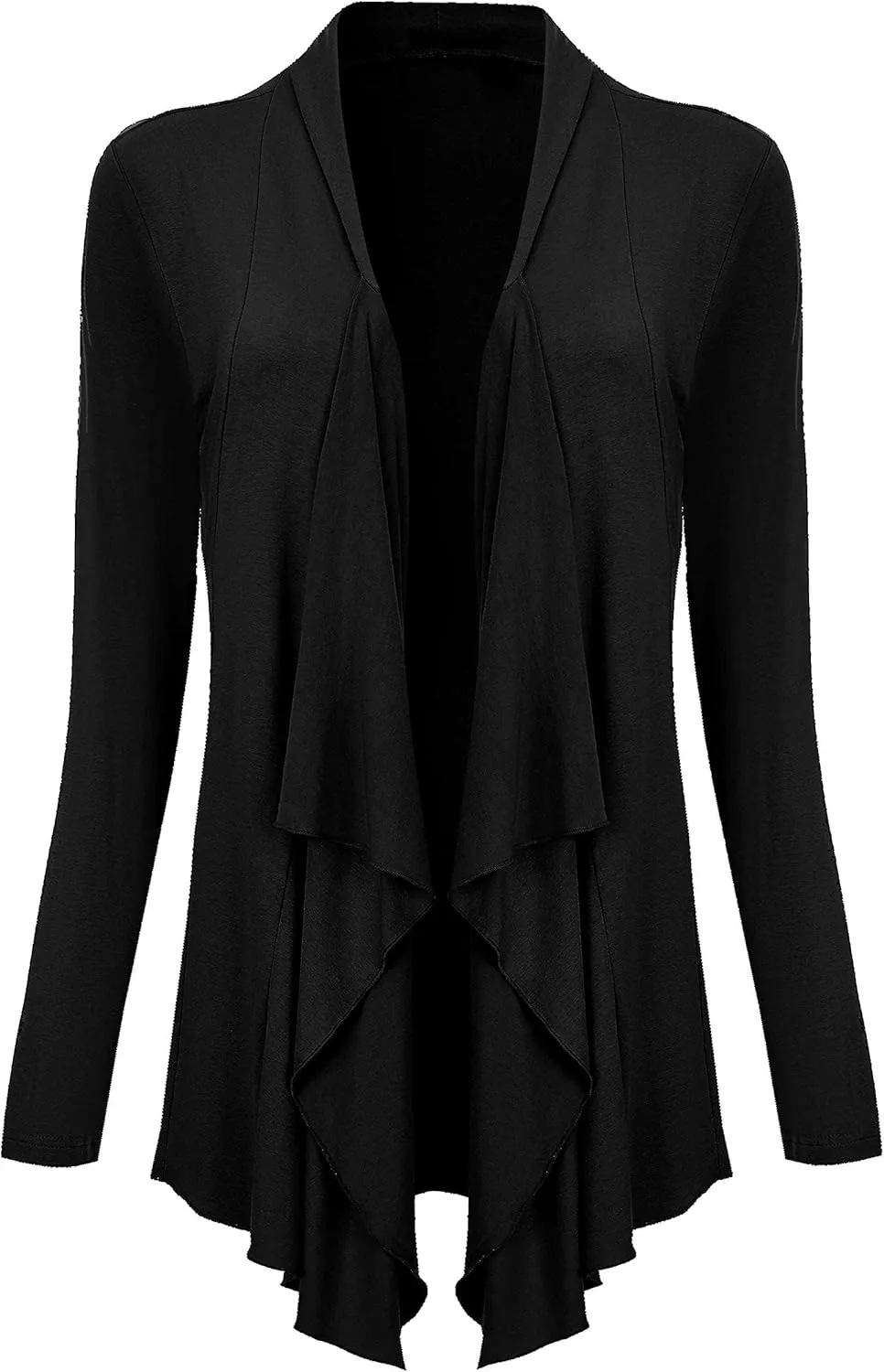 Women Drape Open Front Cardigan Long Sleeve Irregular Hem Cardigans for Women