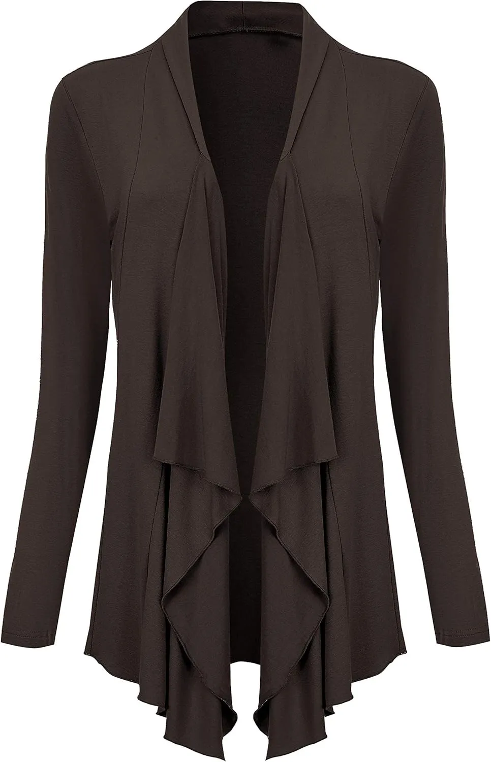 Women Drape Open Front Cardigan Long Sleeve Irregular Hem Cardigans for Women