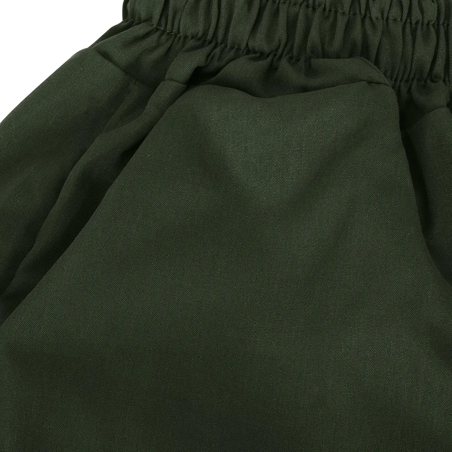 Women Elastic Waist Cargo Pants Parachute Drawstring Overalls Wide Leg Trendy Y2K Pants Teen Girls Hiking Trousers